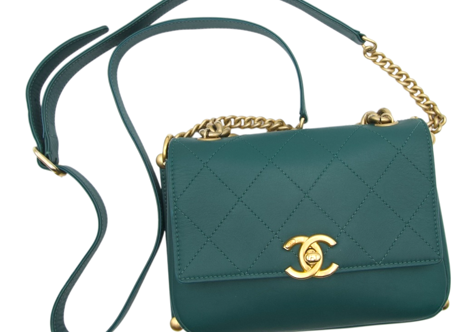 Chanel Small Flap Lambskin Green