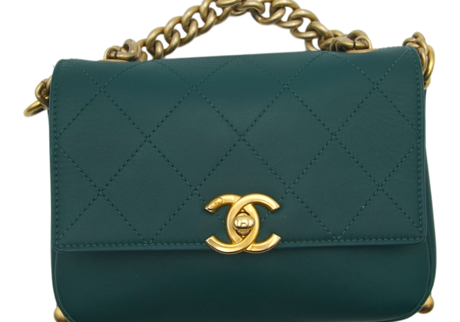 Chanel Small Flap Lambskin Green