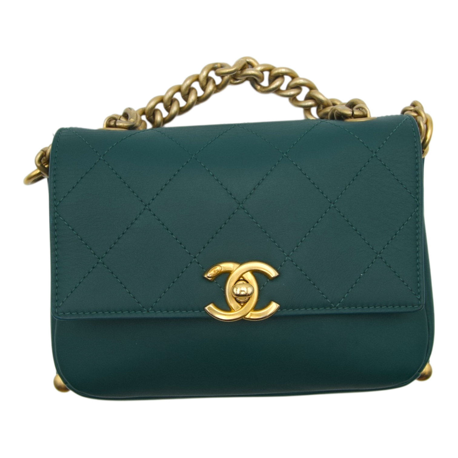 Chanel Small Flap Lambskin Green