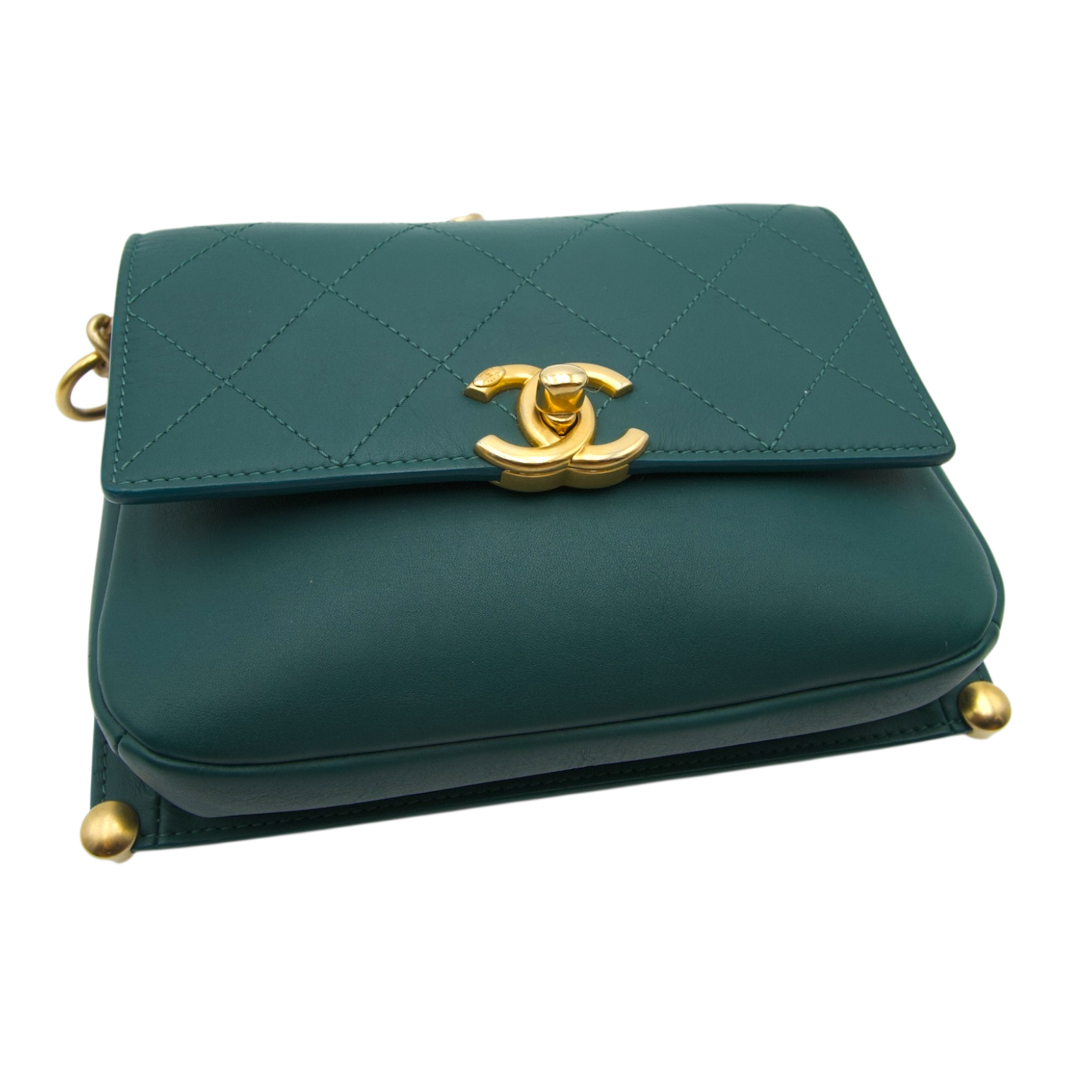 Chanel Small Flap Lambskin Green