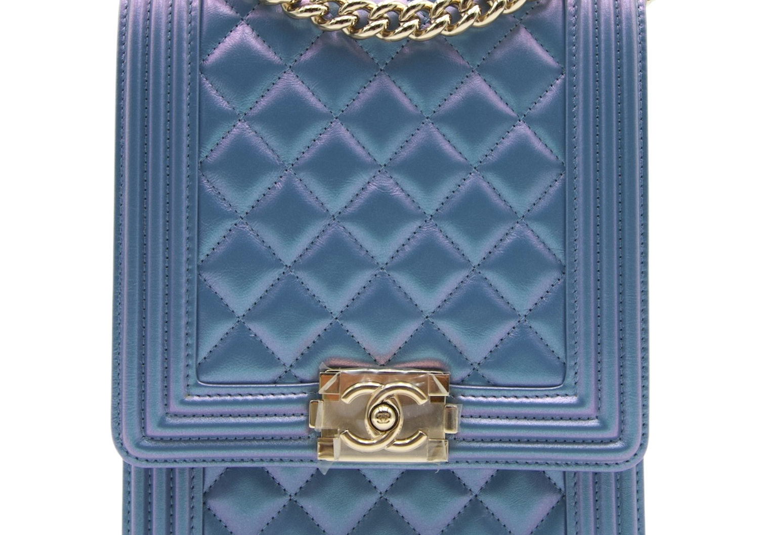 Chanel North South  Boy Bag Iridescent