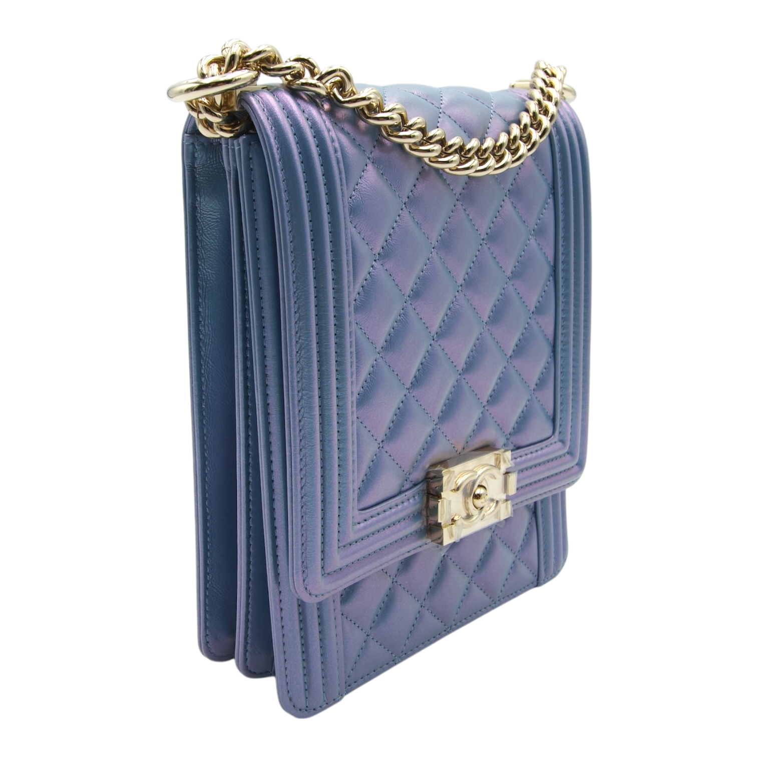Chanel North South  Boy Bag Iridescent