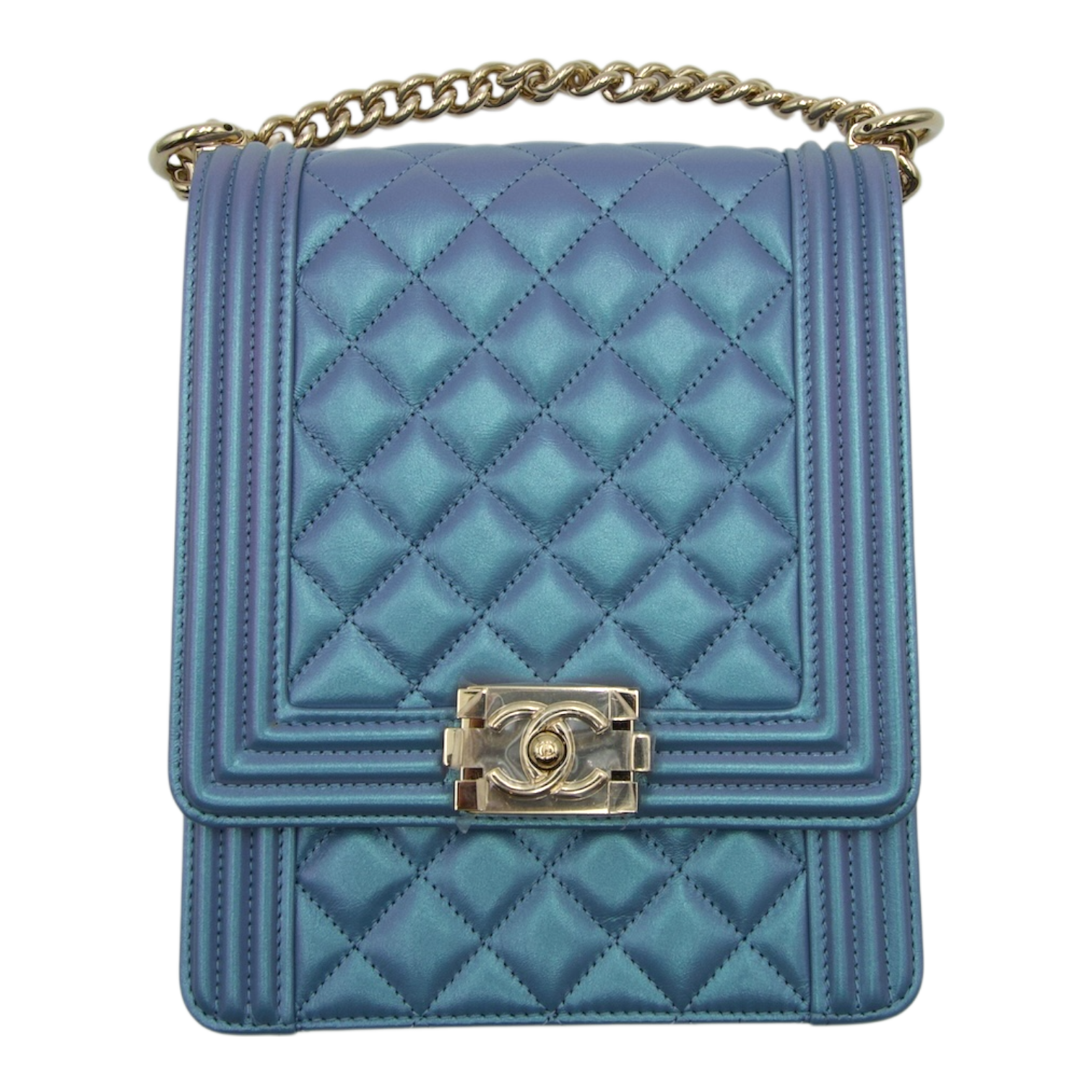 Chanel North South  Boy Bag Iridescent