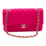 Chanel Classic Double Flap Medium Pink Tweed Gold Hardware