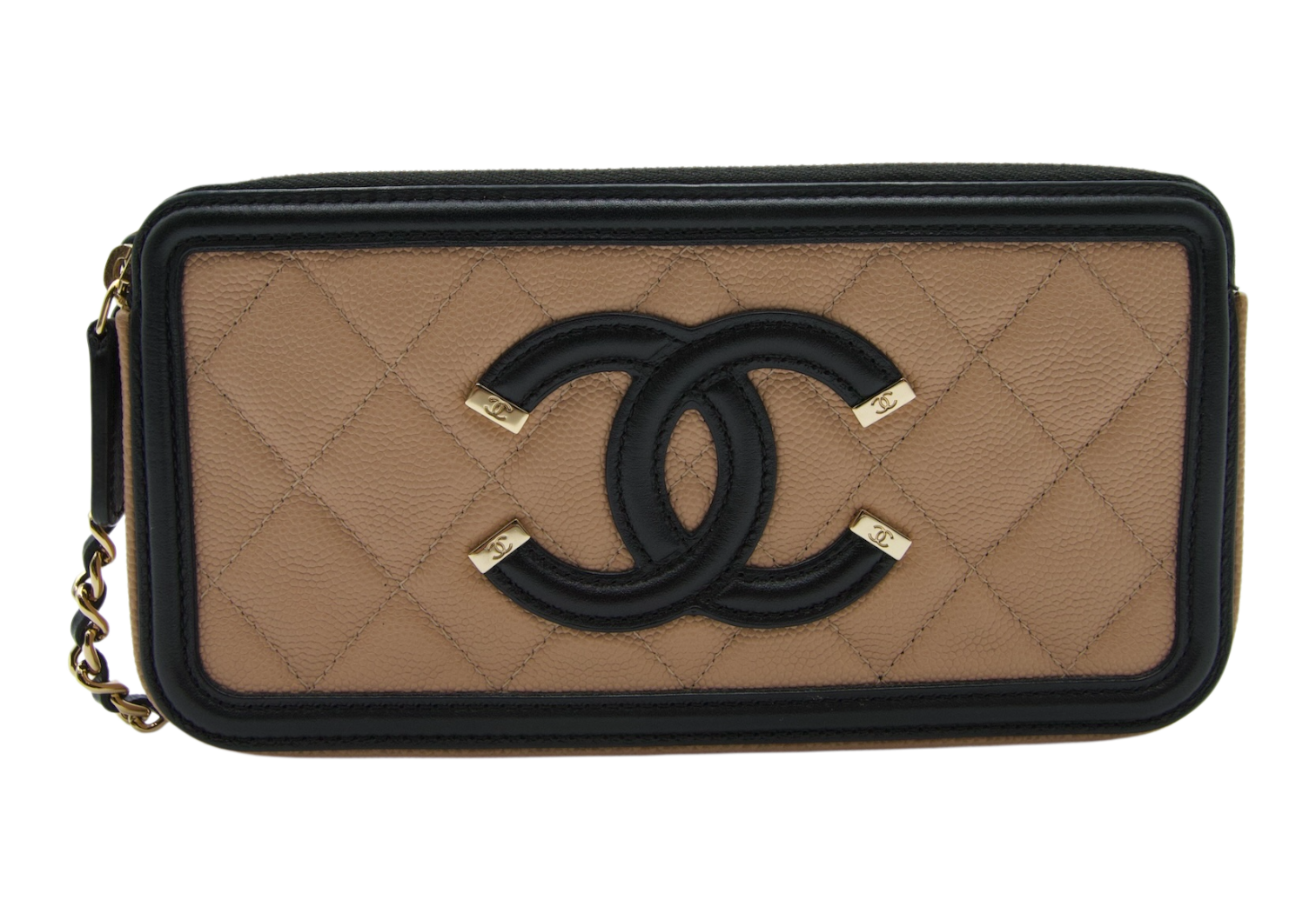 Chanel Filigree Crossbody Bag Beige Nude