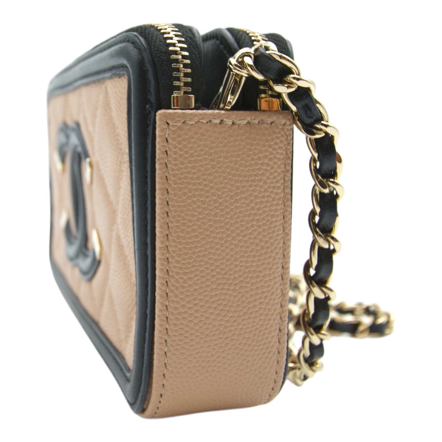 Chanel Filigree Crossbody Bag Beige Nude