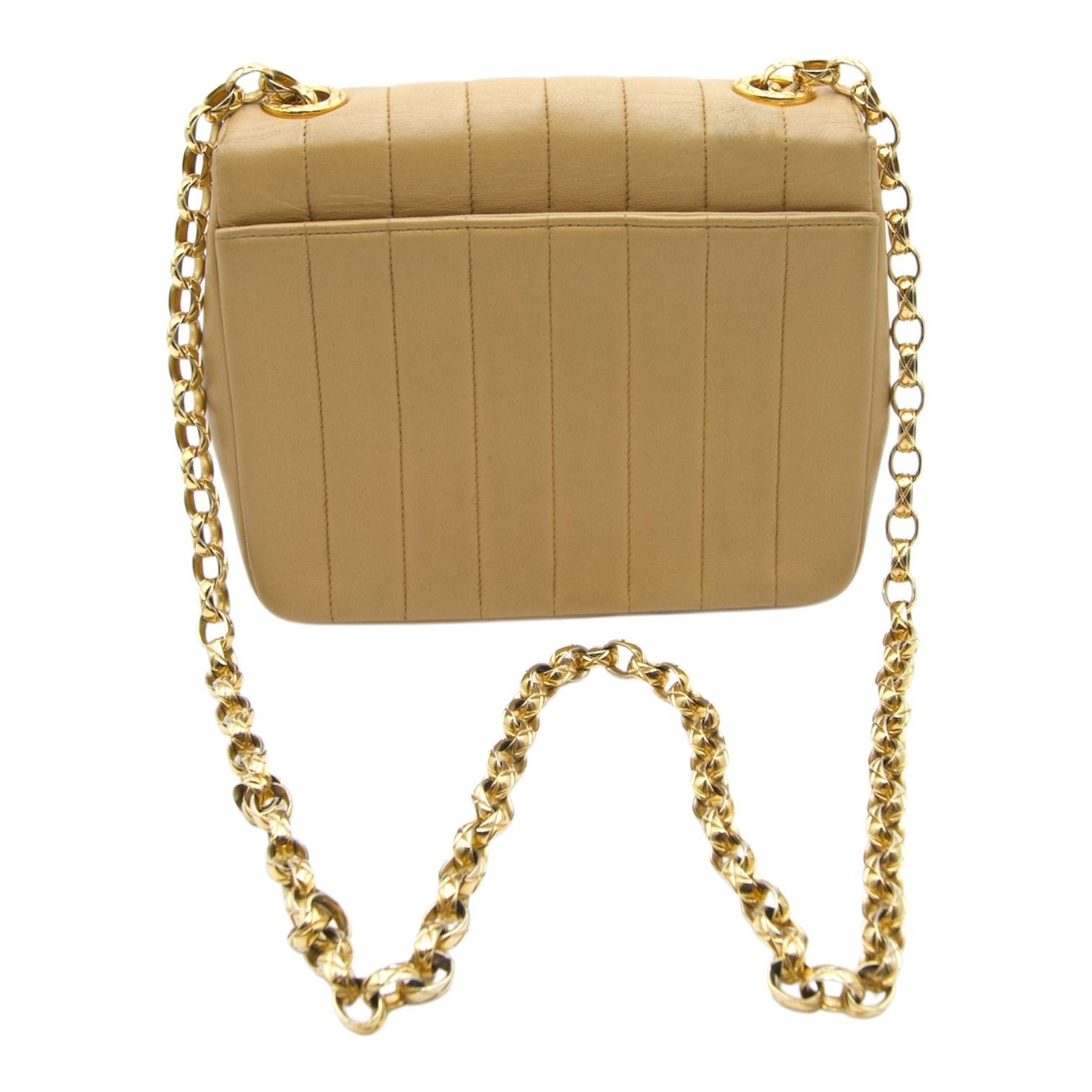 Chanel Mademoiselle Shoulder Bag Beige Bijoux Vintage