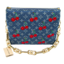 Louis Vuitton Murakami Cherries Denim Coussin