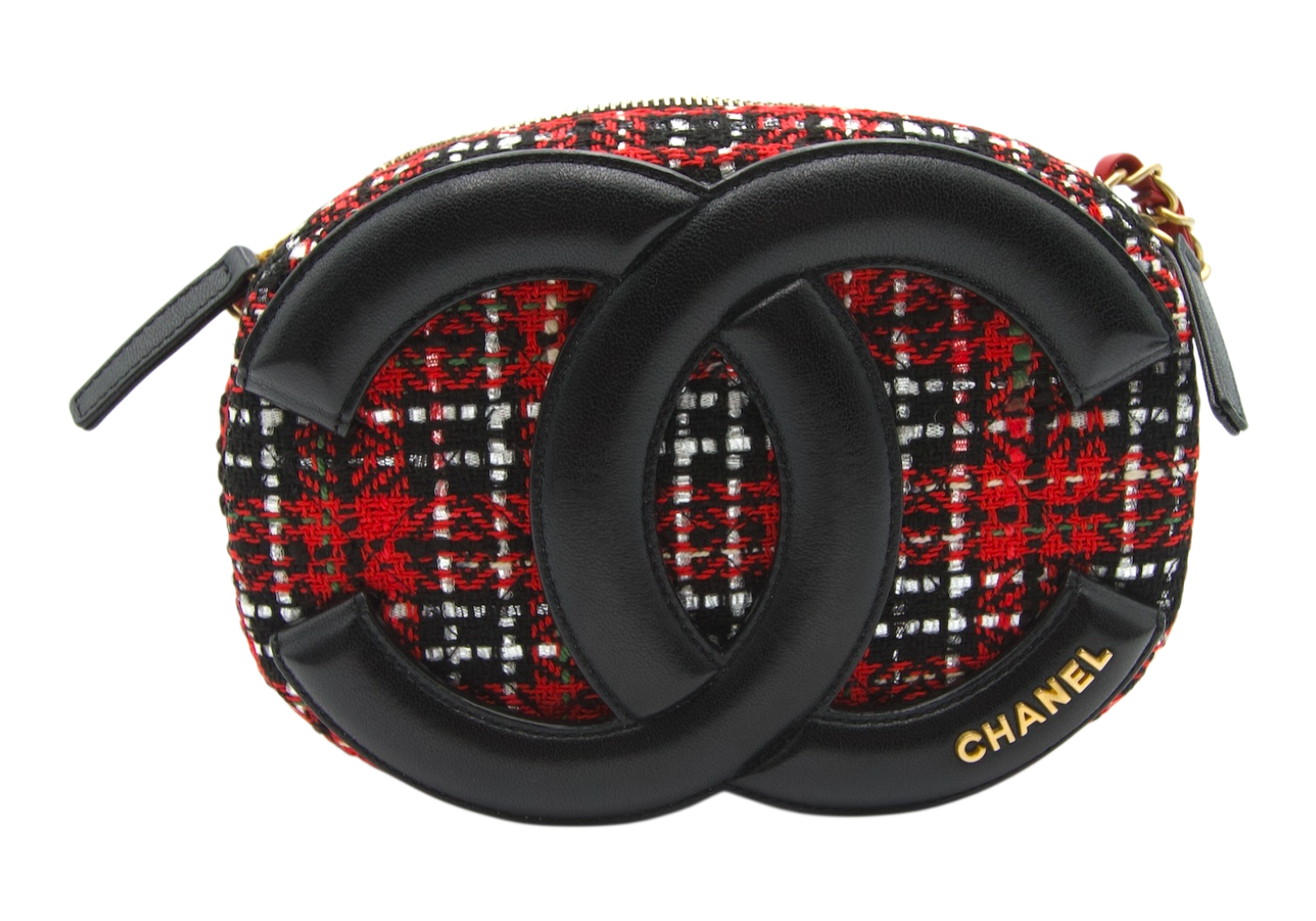 Chanel Coco Midnight CC Bag Multicolor Red/Black/White Tweed
