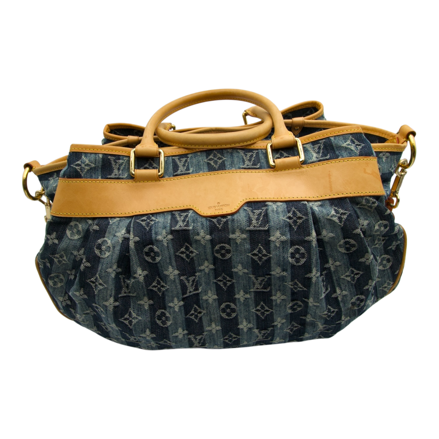 Louis Vuitton Denim Cabas Raye GM