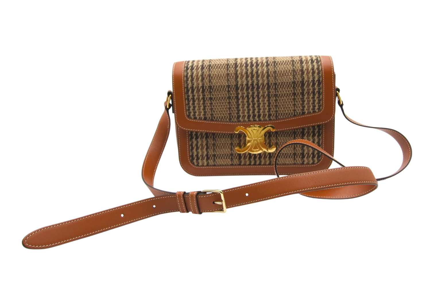 Celine Leather Triomphe Tweed