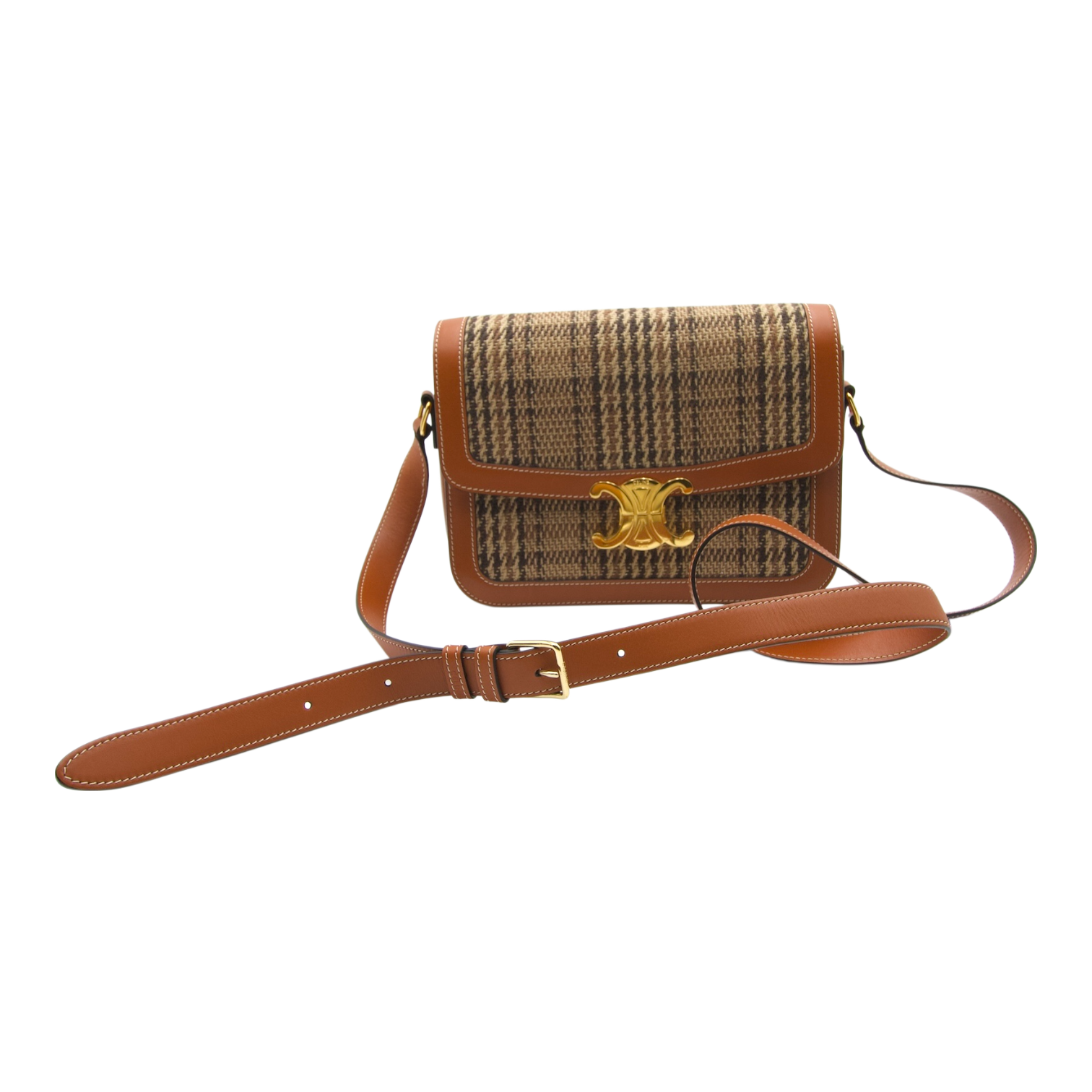 Celine Leather Triomphe Tweed