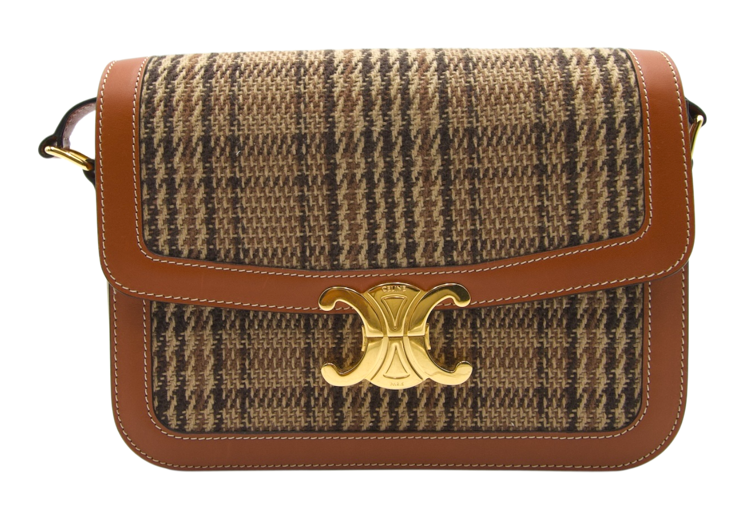 Celine Leather Triomphe Tweed