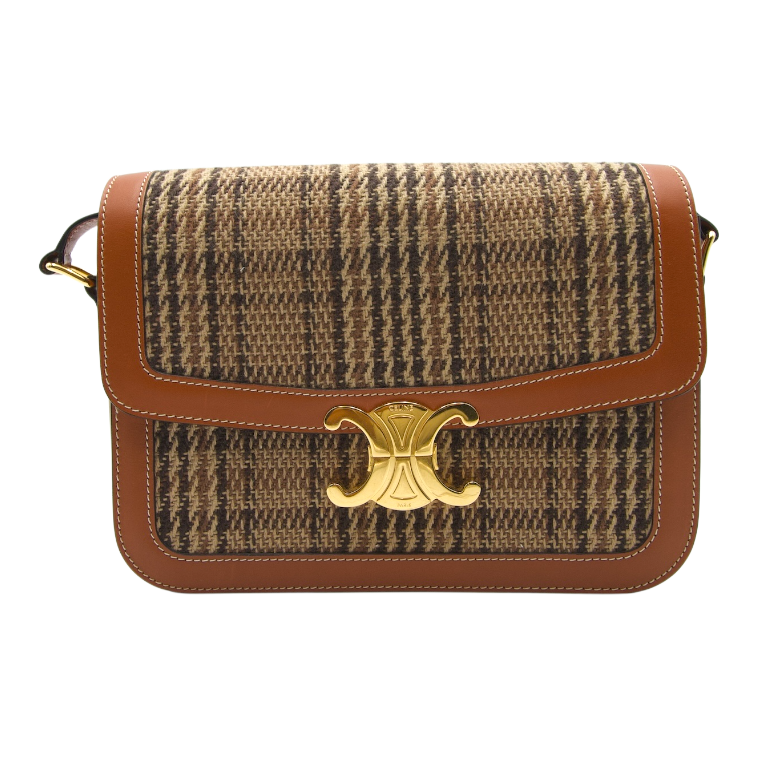 Celine Leather Triomphe Tweed