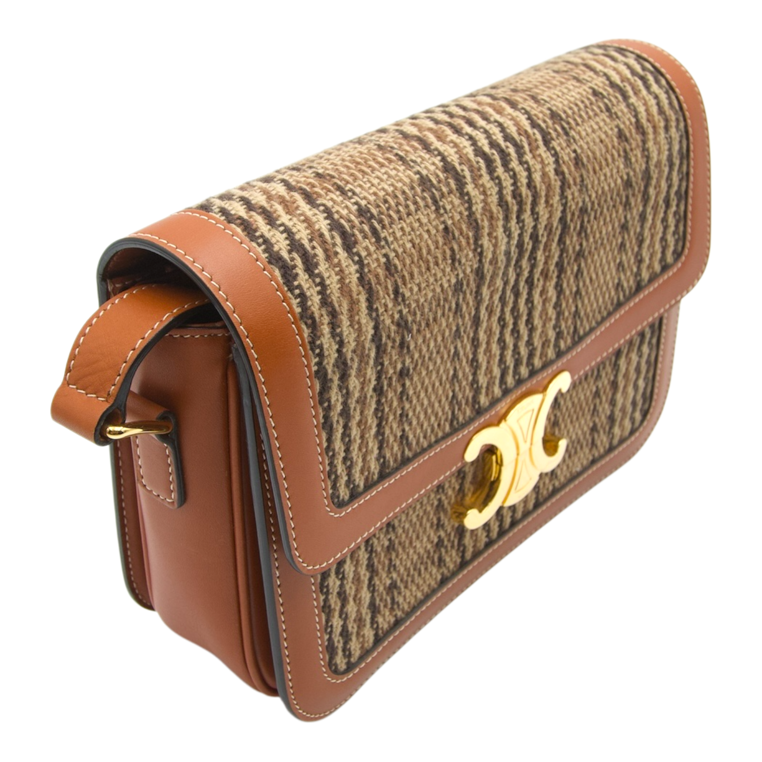 Celine Leather Triomphe Tweed