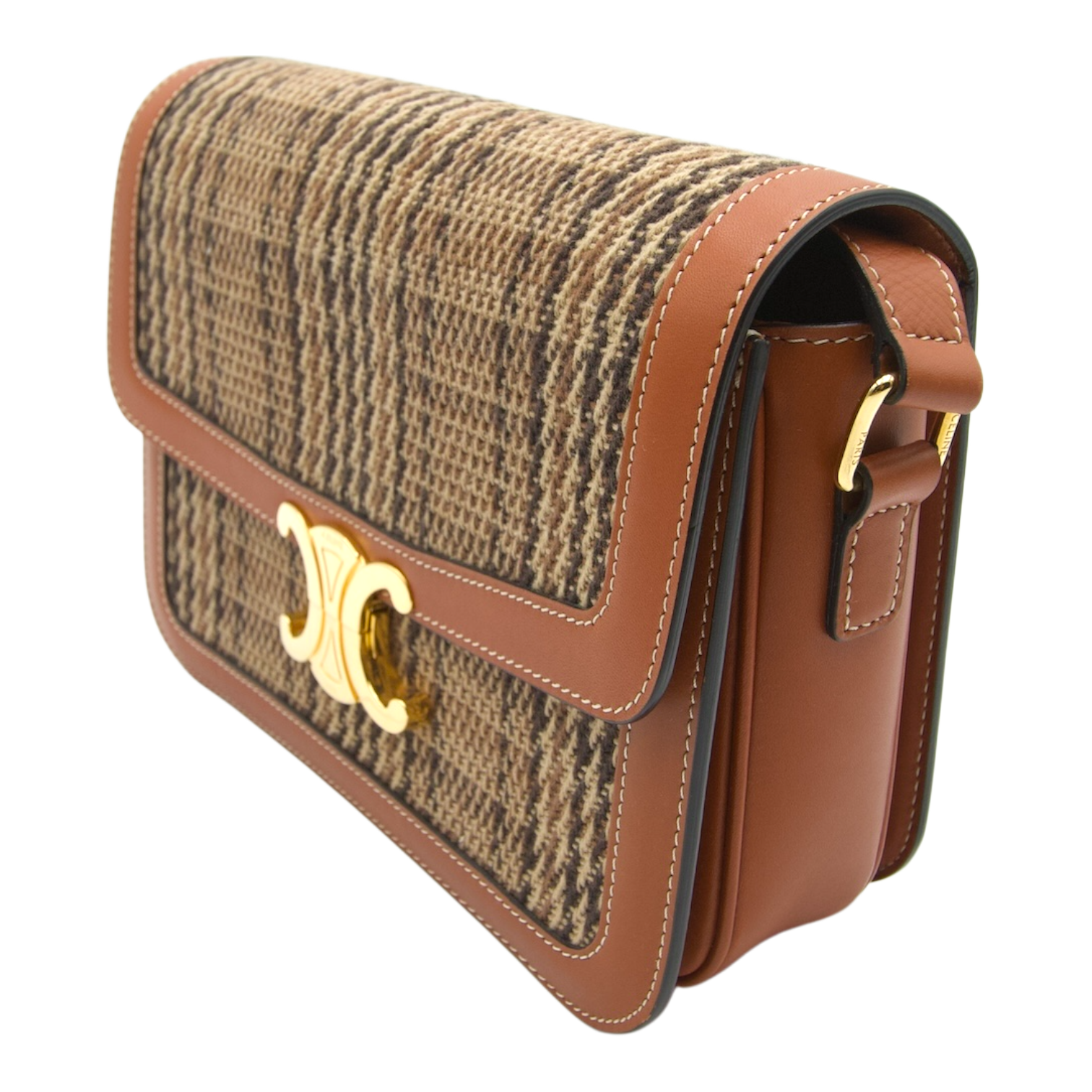 Celine Leather Triomphe Tweed