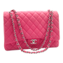 Chanel Classic Double Flap Maxi Bag Bubblegum Pink Lambskin