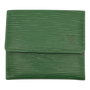 Louis Vuitton Borneo Green Epi Leather Elise Wallet