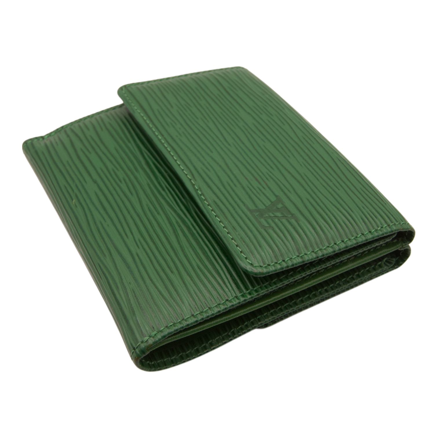 Louis Vuitton Borneo Green Epi Leather Elise Wallet