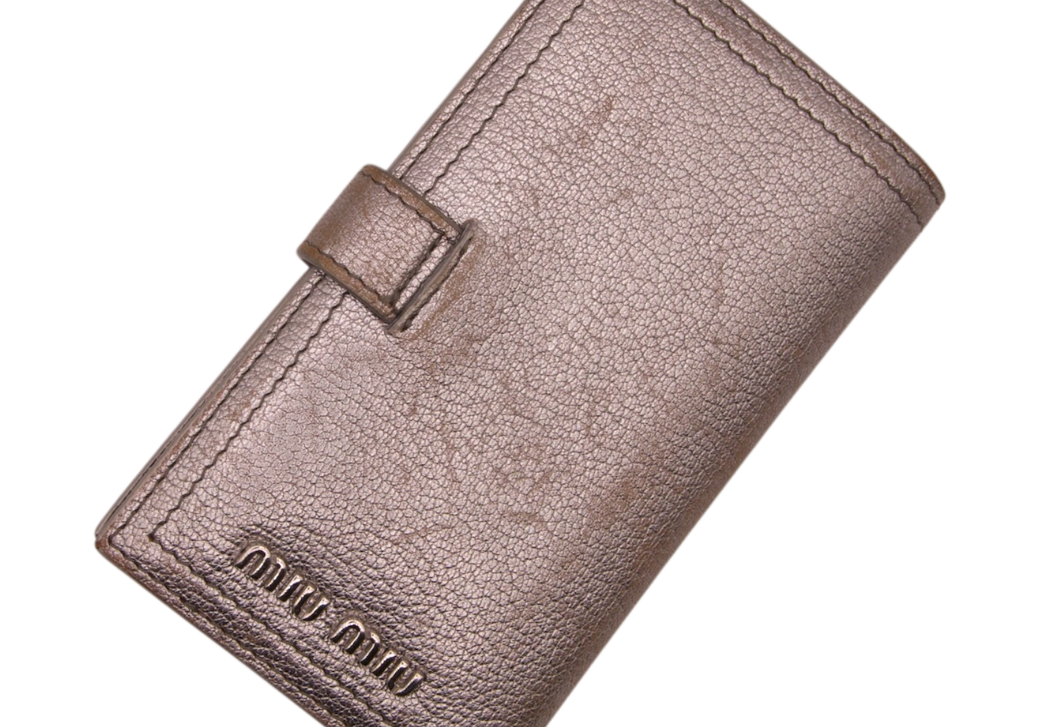 Miu Miu Metallic Leather Wallet