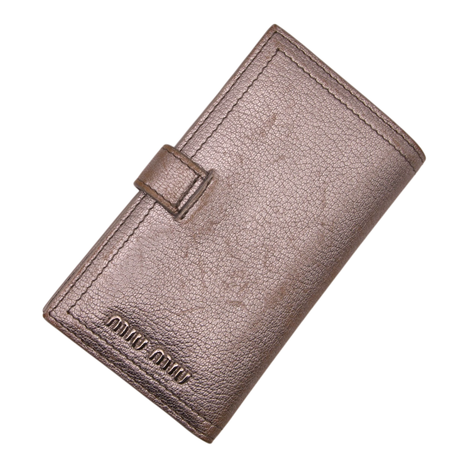 Miu Miu Metallic Leather Wallet