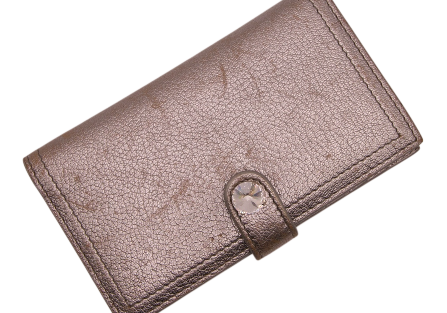 Miu Miu Metallic Leather Wallet