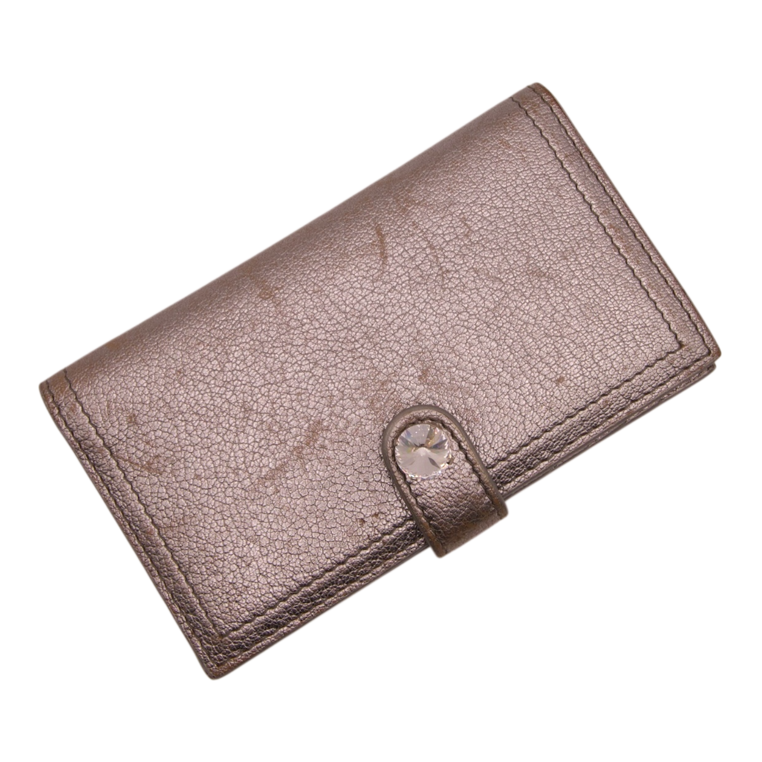 Miu Miu Metallic Leather Wallet