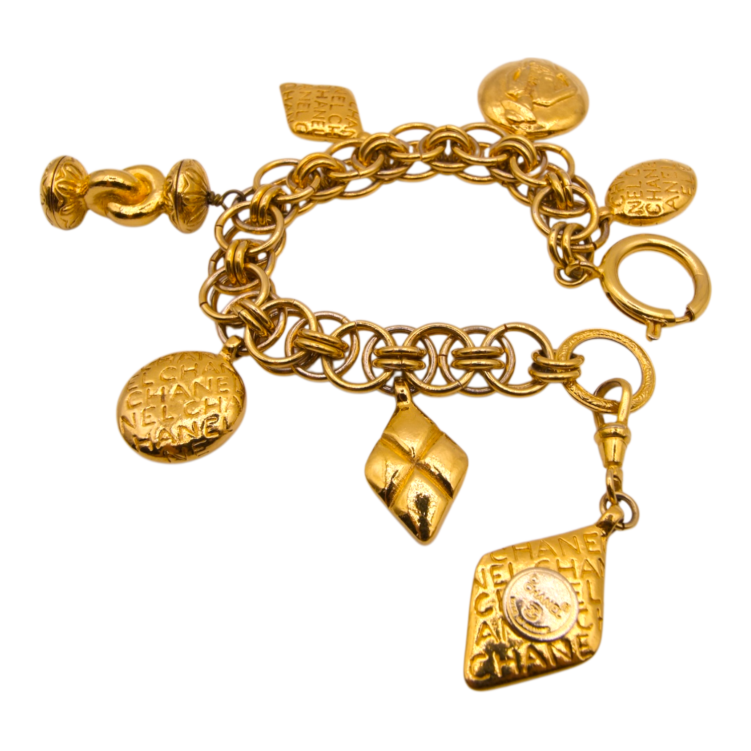 Chanel Vintage Mademoiselle Charm Bracelet