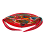 Hermès red multicolor plissé silk scarf