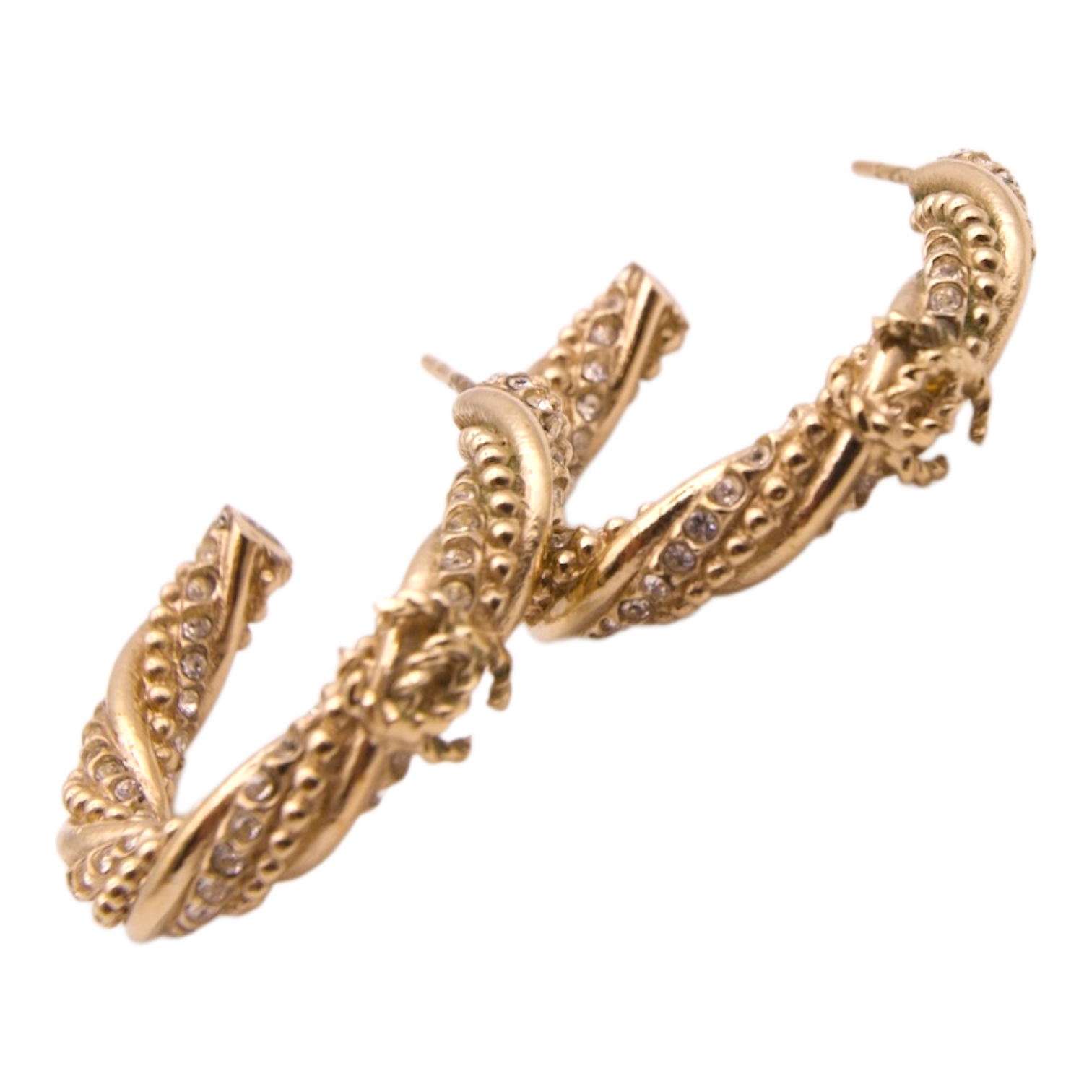 Chanel Twisted Hoop Earrings