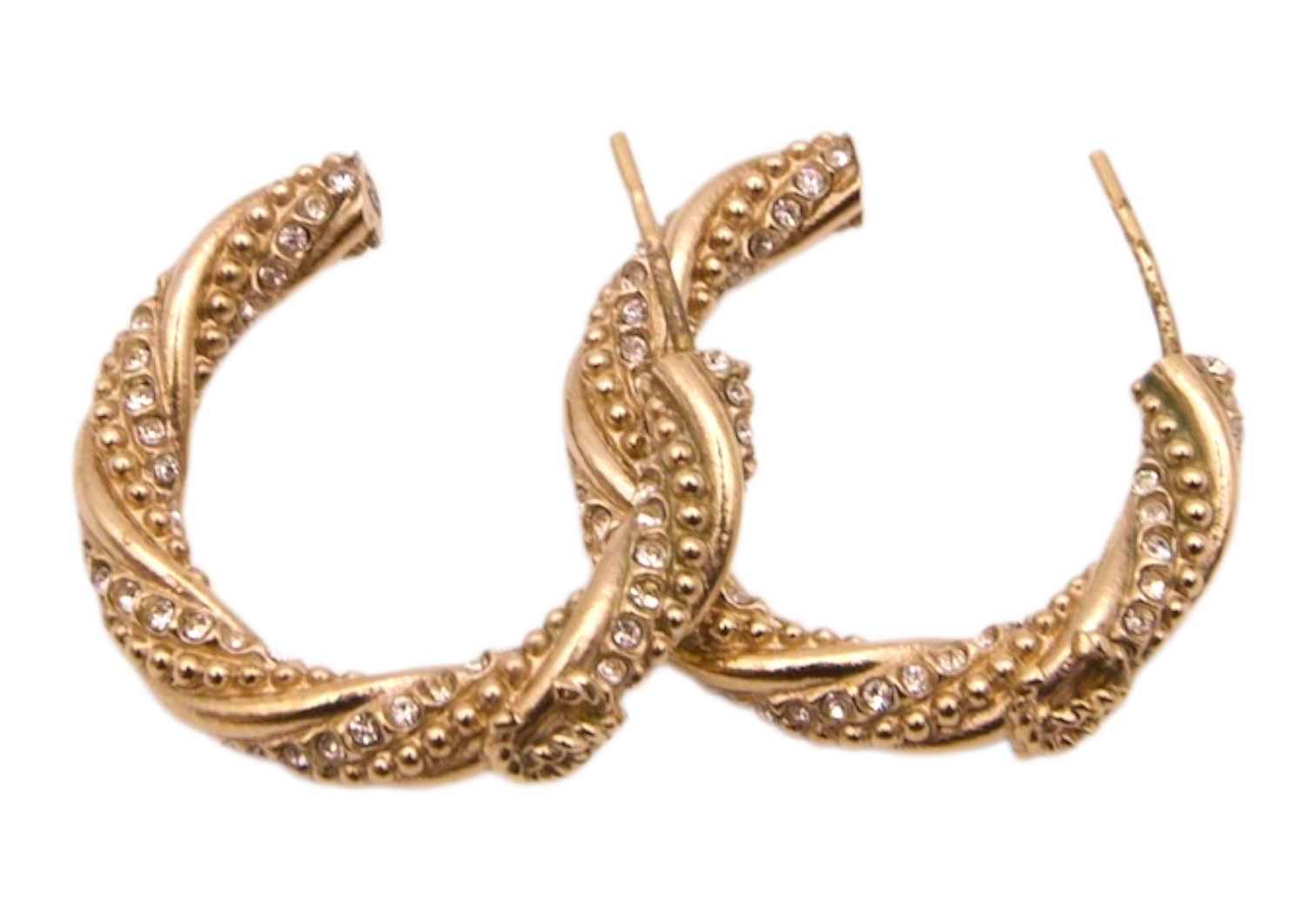Chanel Twisted Hoop Earrings
