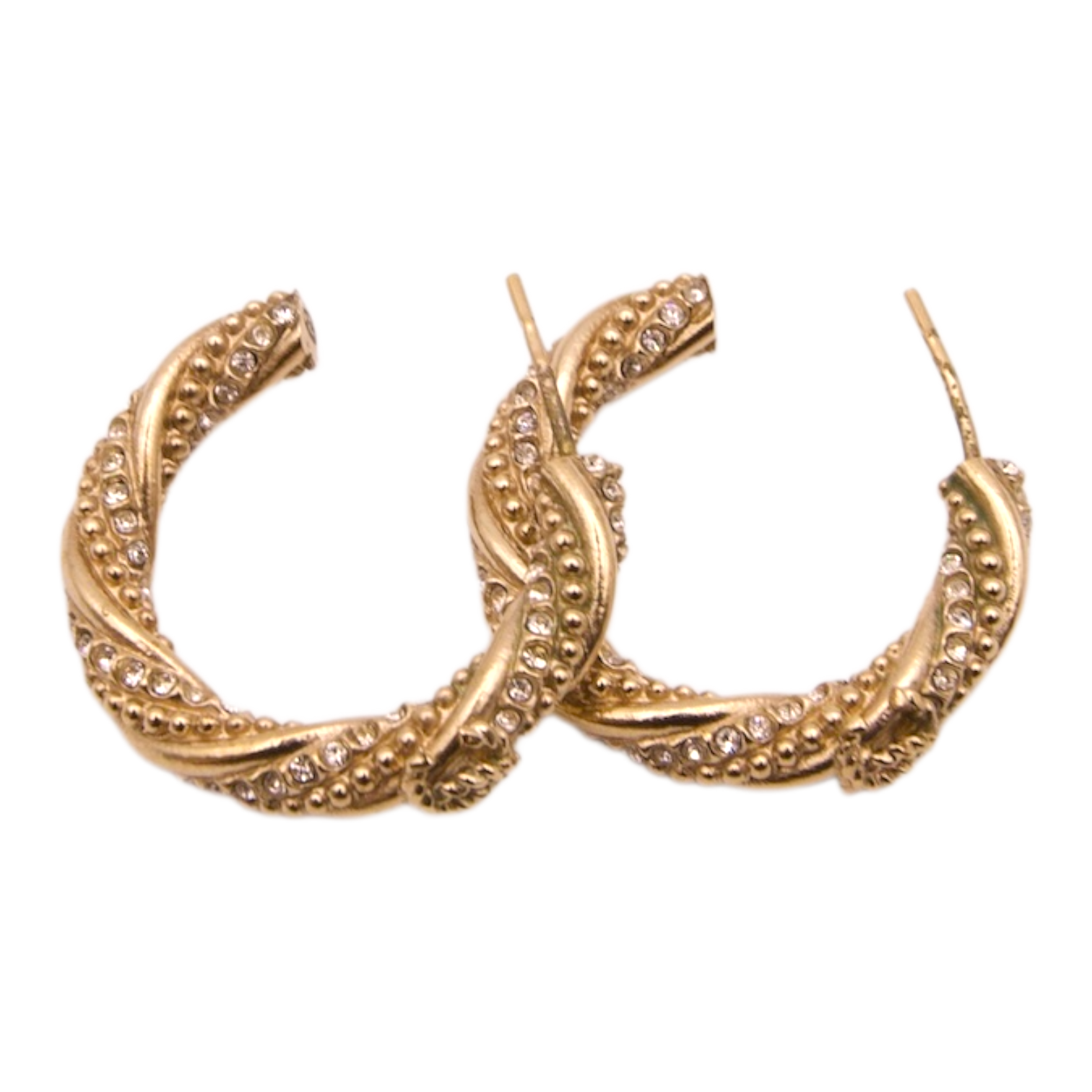 Chanel Twisted Hoop Earrings