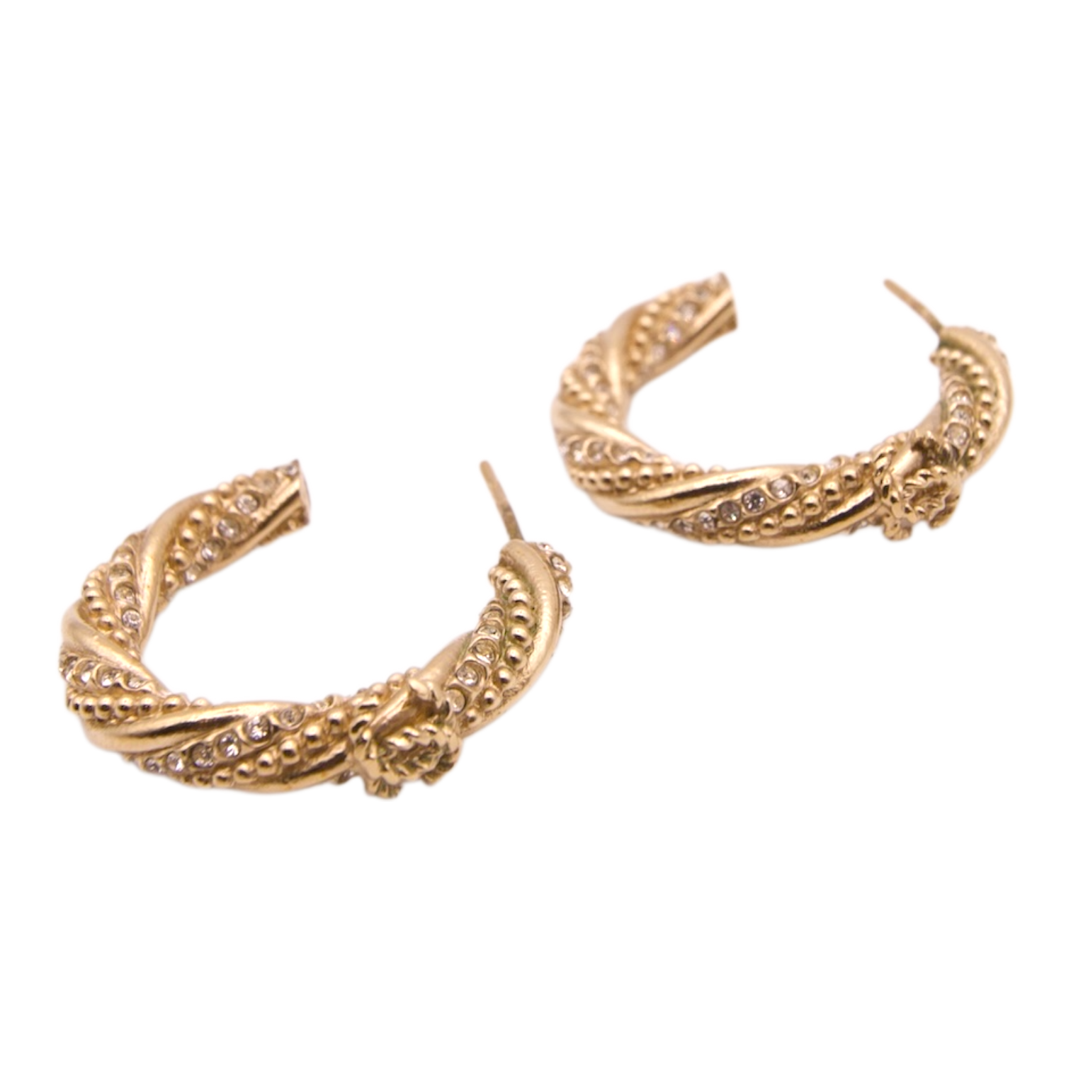 Chanel Twisted Hoop Earrings