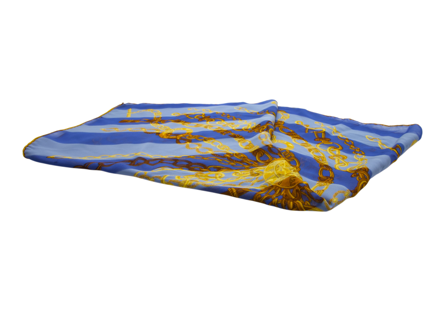 Celine Silk Scarf Blue