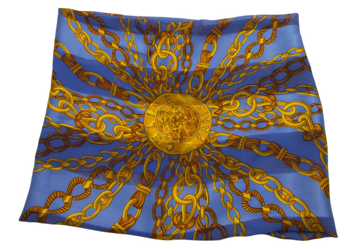 Celine Silk Scarf Blue