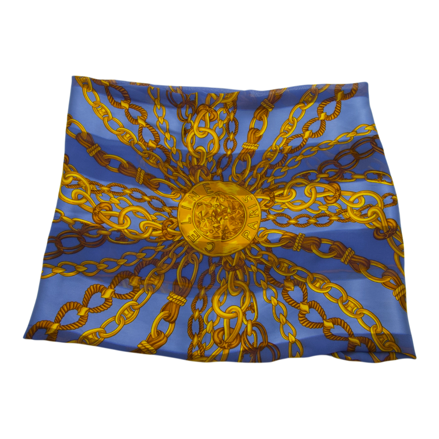 Celine Silk Scarf Blue