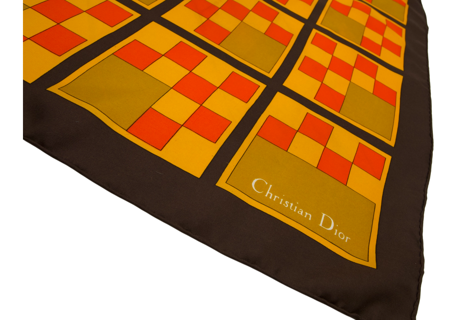 Dior Vintage Geometric Silk Scarf