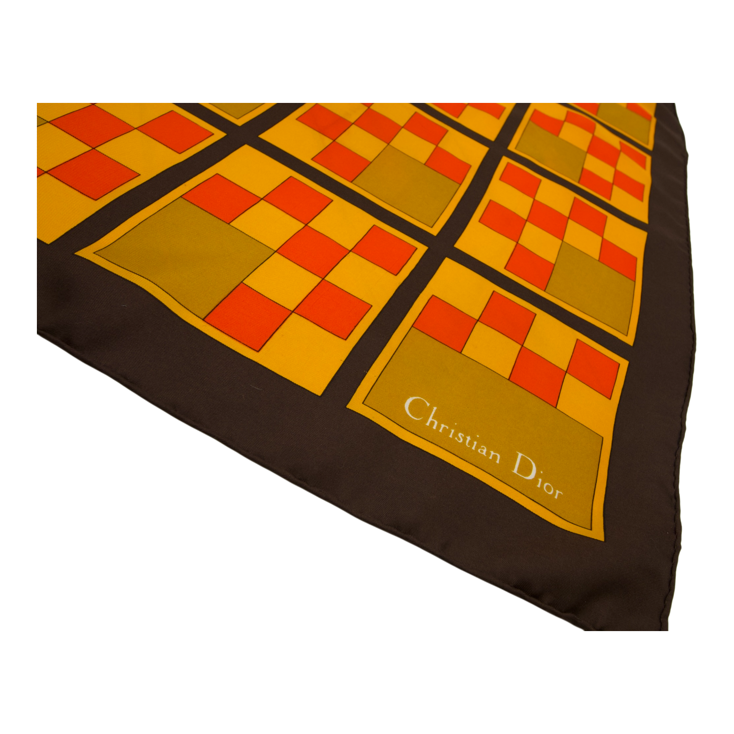 Dior Vintage Geometric Silk Scarf