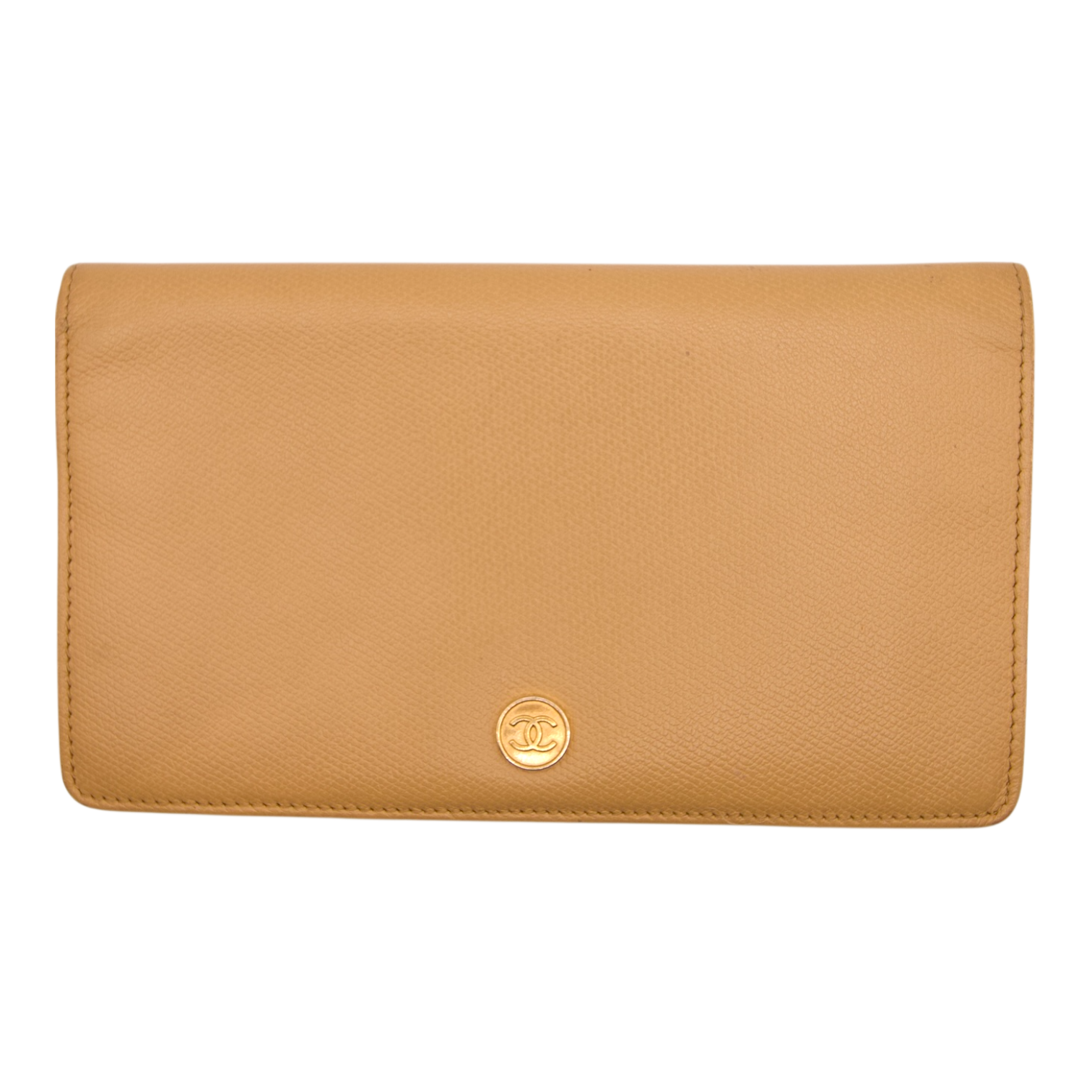 Chanel Caviar Leather Wallet Tan