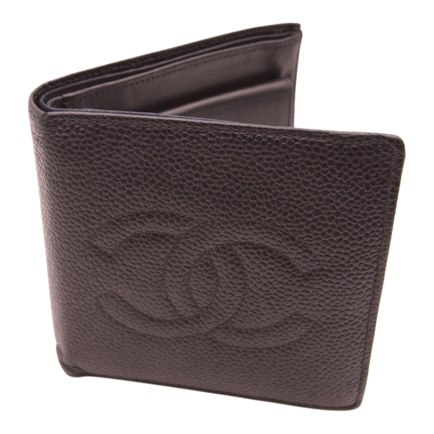 Chanel Caviar Leather Bifold Wallet Dark Brown