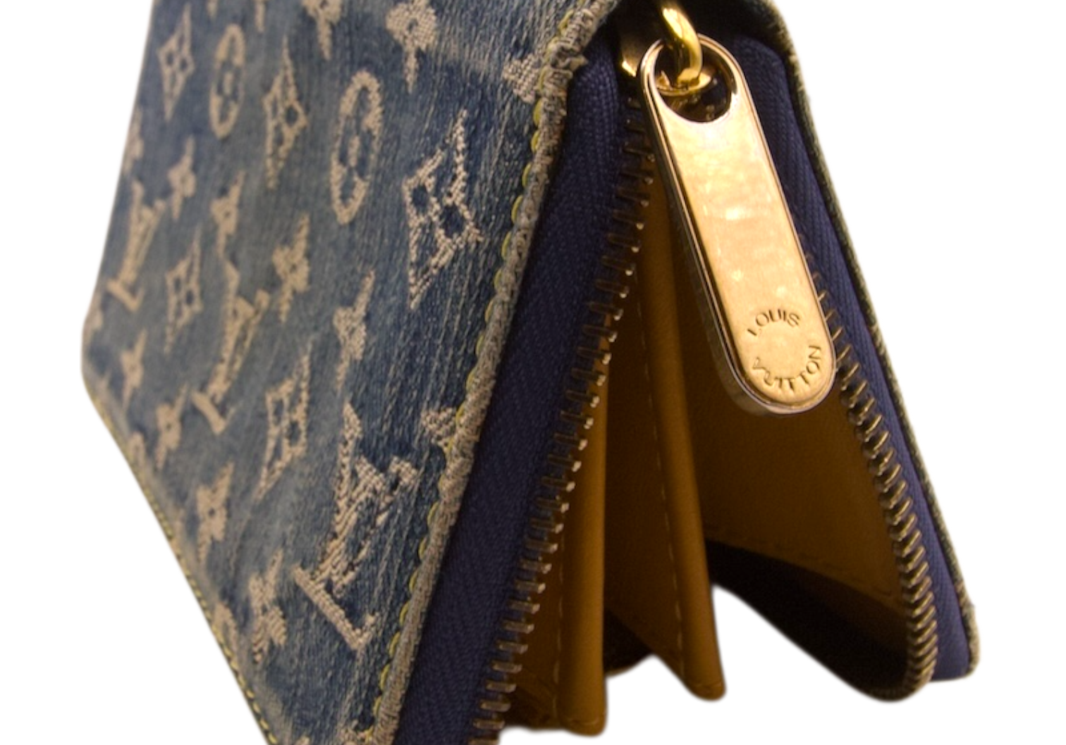Louis Vuitton Monogram Denim Long Zippy Wallet