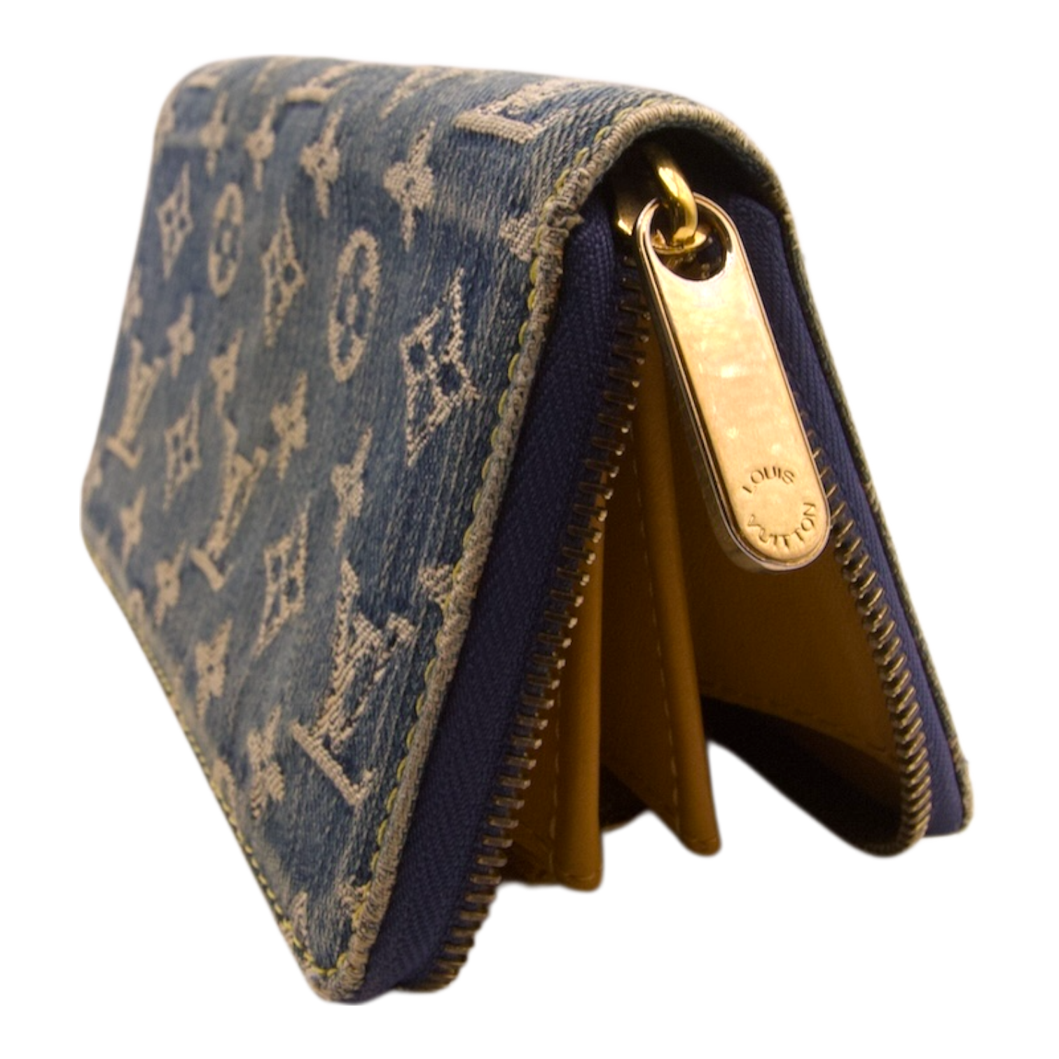 Louis Vuitton Monogram Denim Long Zippy Wallet
