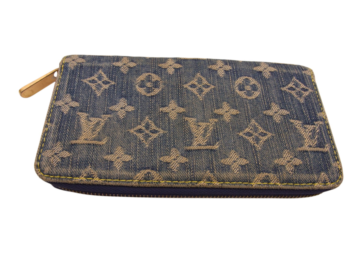 Louis Vuitton Monogram Denim Long Zippy Wallet