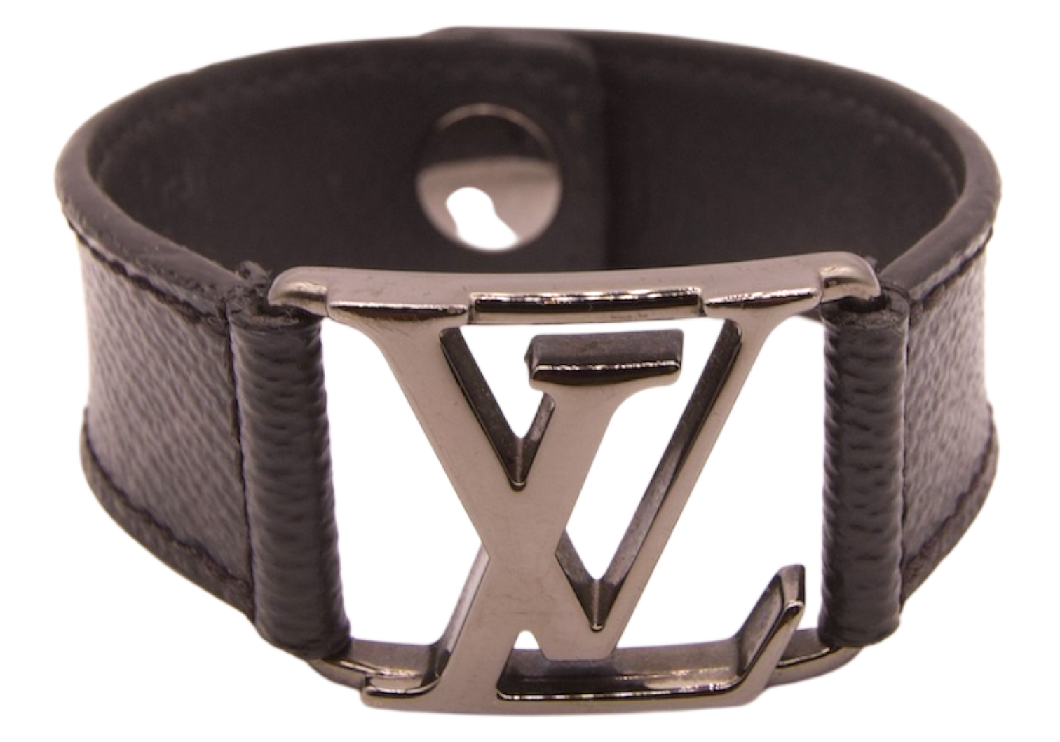 Louis Vuitton Hockenheim Bracelet Black Leather