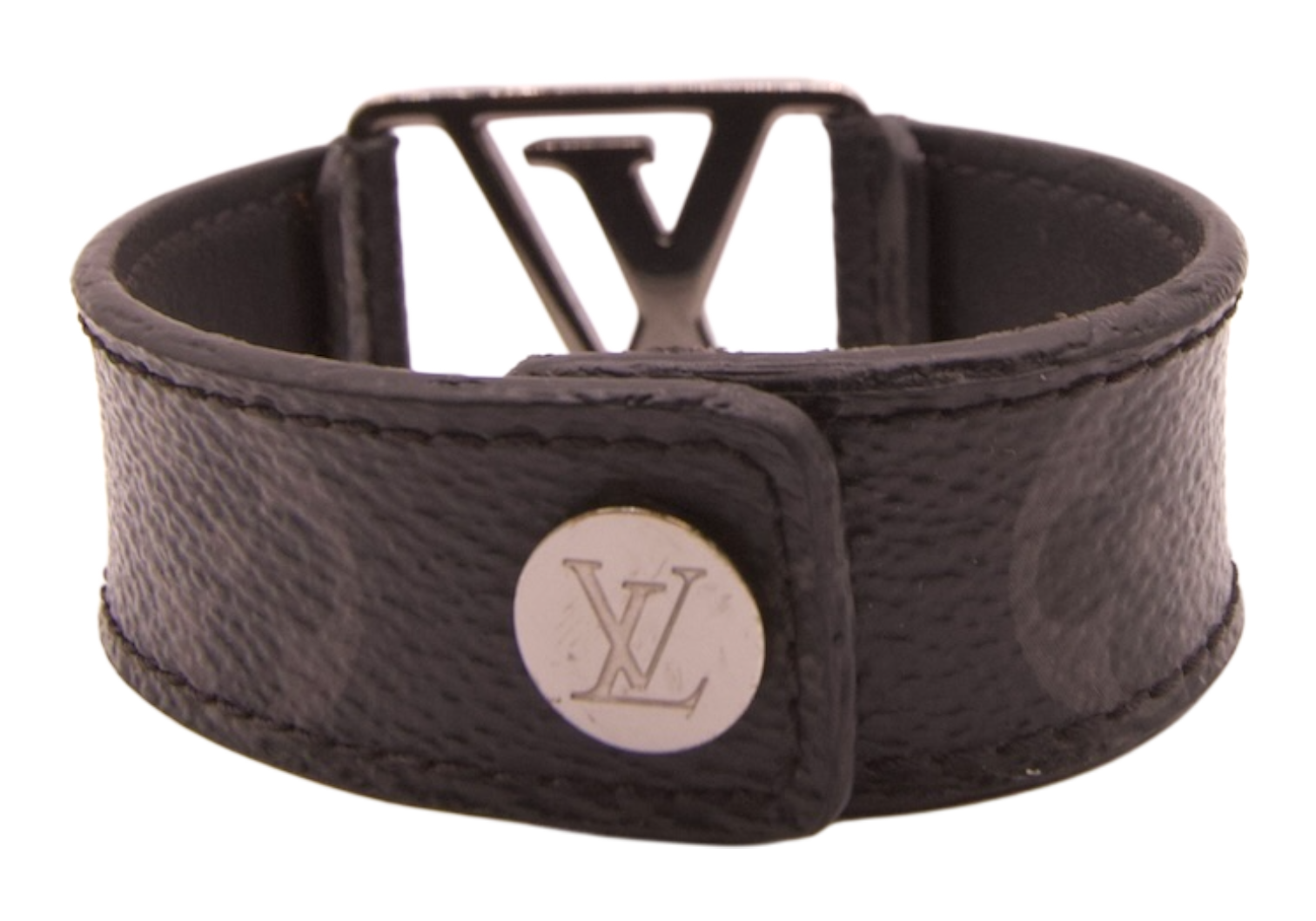 Louis Vuitton Hockenheim Bracelet Black Leather