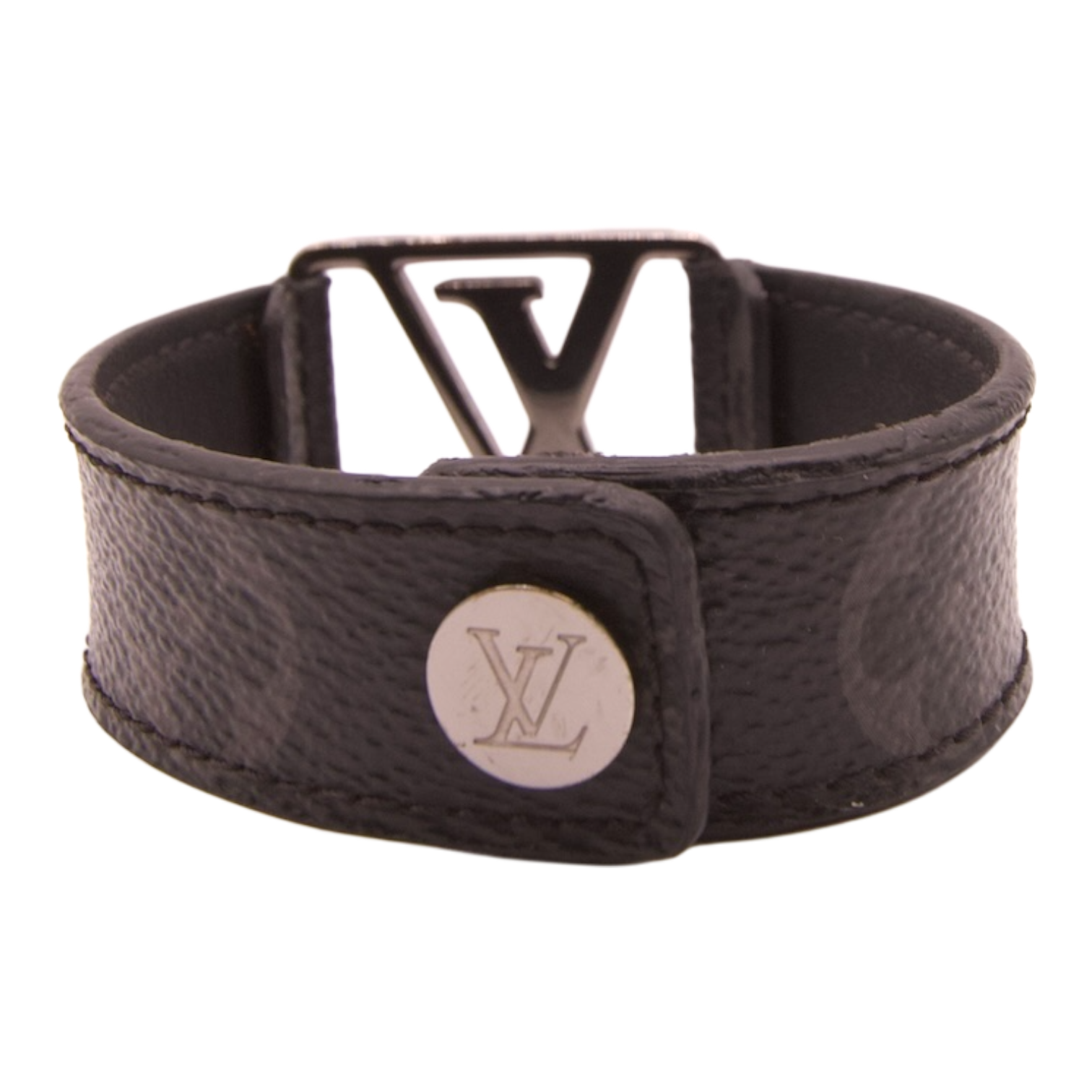 Louis Vuitton Hockenheim Bracelet Black Leather