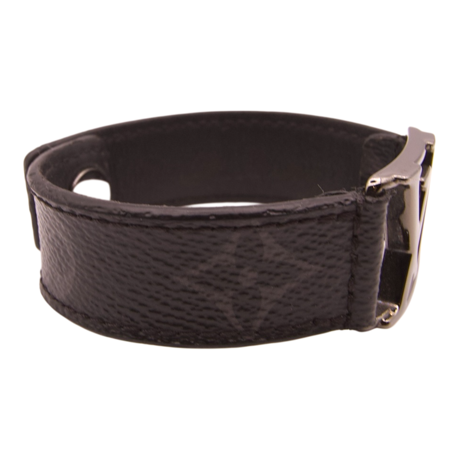 Louis Vuitton Hockenheim Bracelet Black Leather