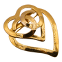 Chanel Vintage CC Double Heart Brooch