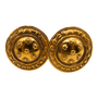 Chanel Vintage Dome Earrings Gold