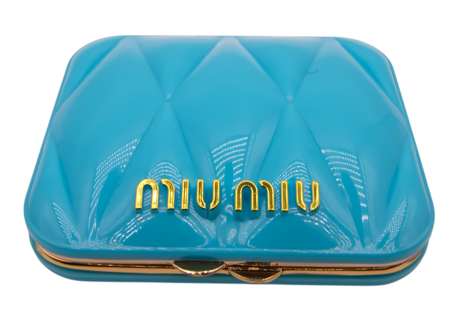 Miu Miu Turquoise  Foldable Double-Sided Mirror